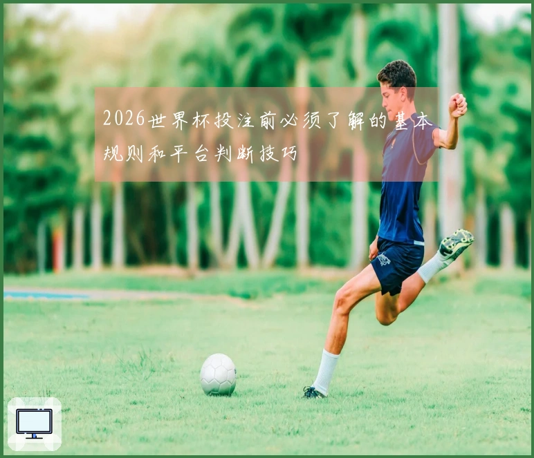2026世界杯投注前必须了解的基本规则和平台判断技巧